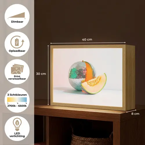 Disco - Discobal - Meloen - Pastel Light Box met batterij (Wandlamp) middel -USP_websiteoverzichtNL