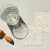 Abstract - Modern - Beige onderzetter kurk middel 366 -sfeer4