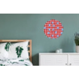 Ruit - Sterren - Rood Wandcirkel aluminium klein 190 -slaapkamer