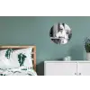 Modern - Vrouw - Zwart - Wit Wandcirkel aluminium klein -slaapkamer