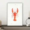 Kreeft - Waterverf - Aquarel - Oranje canvas 2cm klein -sfeer6