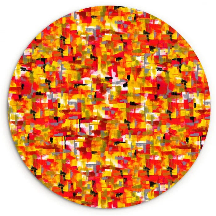 Abstract - Verf - Rood Wandcirkel plexiglas klein 852 -3d