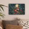 Vos - Mozaïek - Bos - Maan canvas 2cm klein -sfeer1