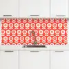 Bloemen - Patroon - Rood keuken achterwand 2 middel 871 -3d