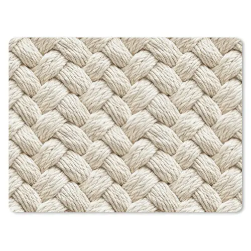 Touw - Gebreid - Beige muismat rubber klein 262 -3d