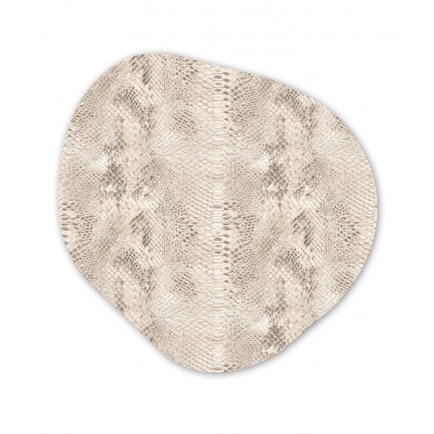 Slang - Patroon - Beige Wandcirkel Organisch Forex 3mm klein 629 -3d