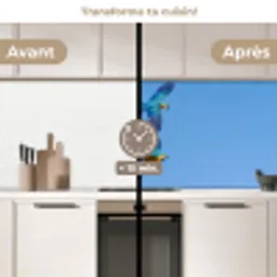 Papagaai - Vliegen - Blauw - Geel keuken achterwand 2 middel -voor-na2_FR