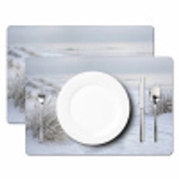 Duinen - Sneeuw - Strand - Winter - Serene Placemat vinyl groot -zzsfeer2_Kitchenyeah-website