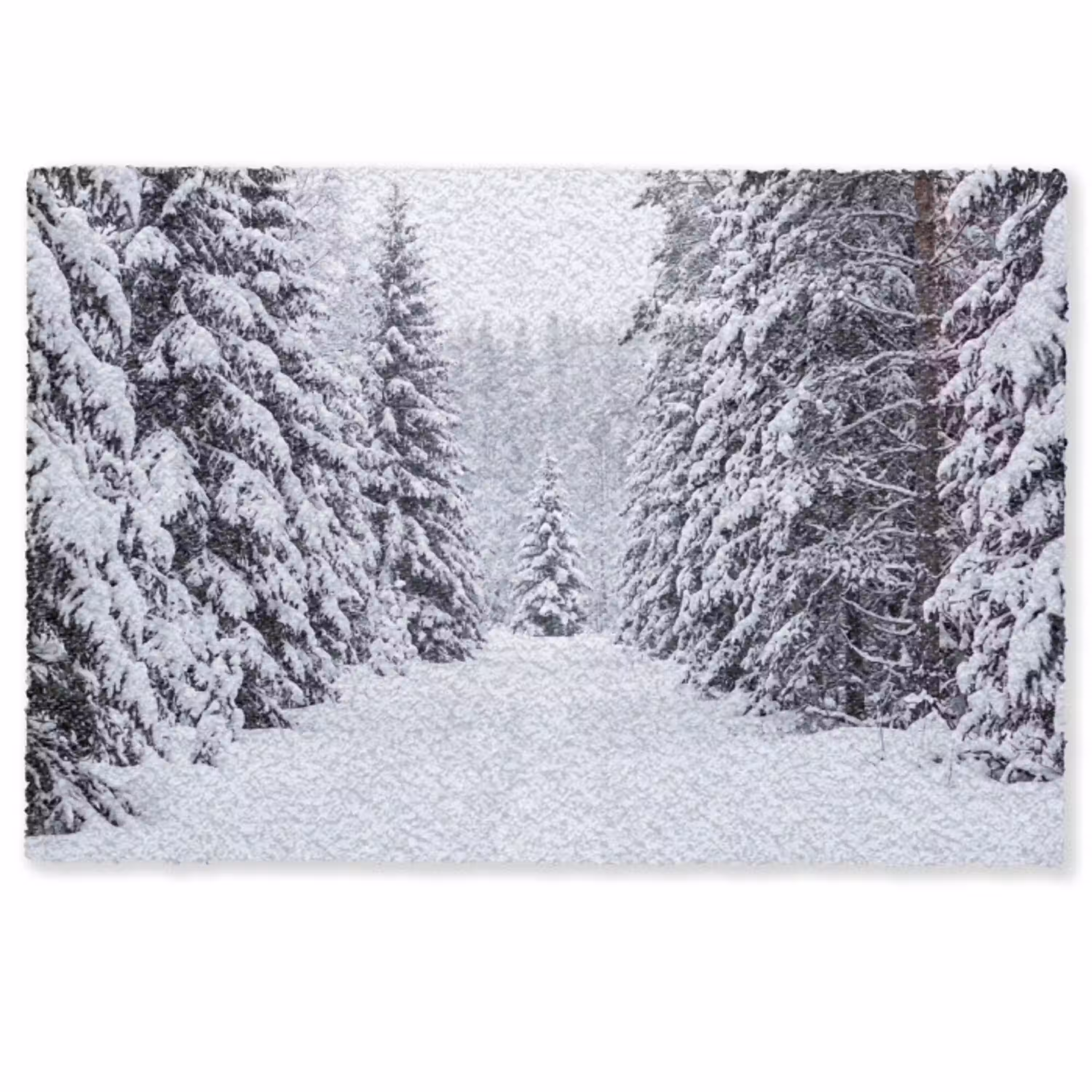 Bos - Winter - Sneeuw - Pad - Natuur Deurmat klein -zkaufland3d