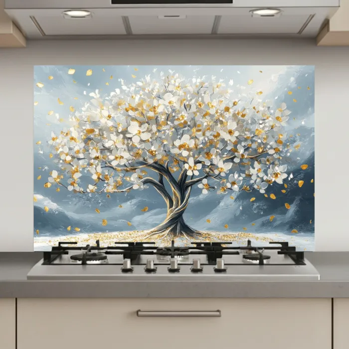 Boom - Winter - Levensboom - Modern - Goud keuken achterwand spatscherm klein -3d_website