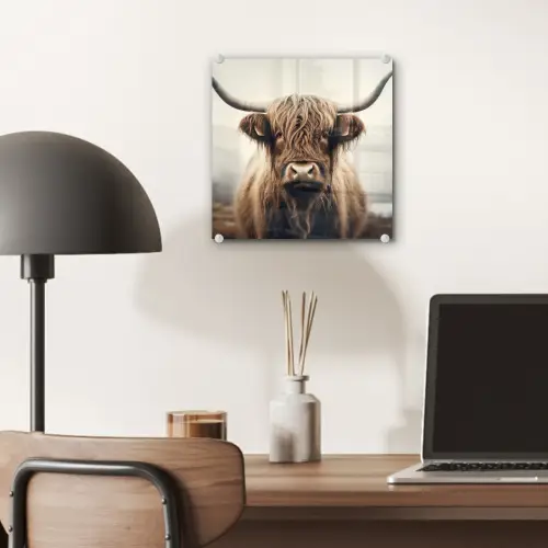 Schotse hooglander - Hoorns - Landschap plexiglas 5mm klein -sfeer6