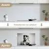 Golden retriever - Hond - Zonnebril - Gkas keuken achterwand spatscherm klein -voor_na_FR