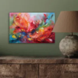 Olieverf - Kunst - Abstract - Kleurrijk aluminium wit klein -sfeer2