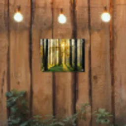 Gouden bos bij zonsopgang tuinposter los doek klein -sfeer1
