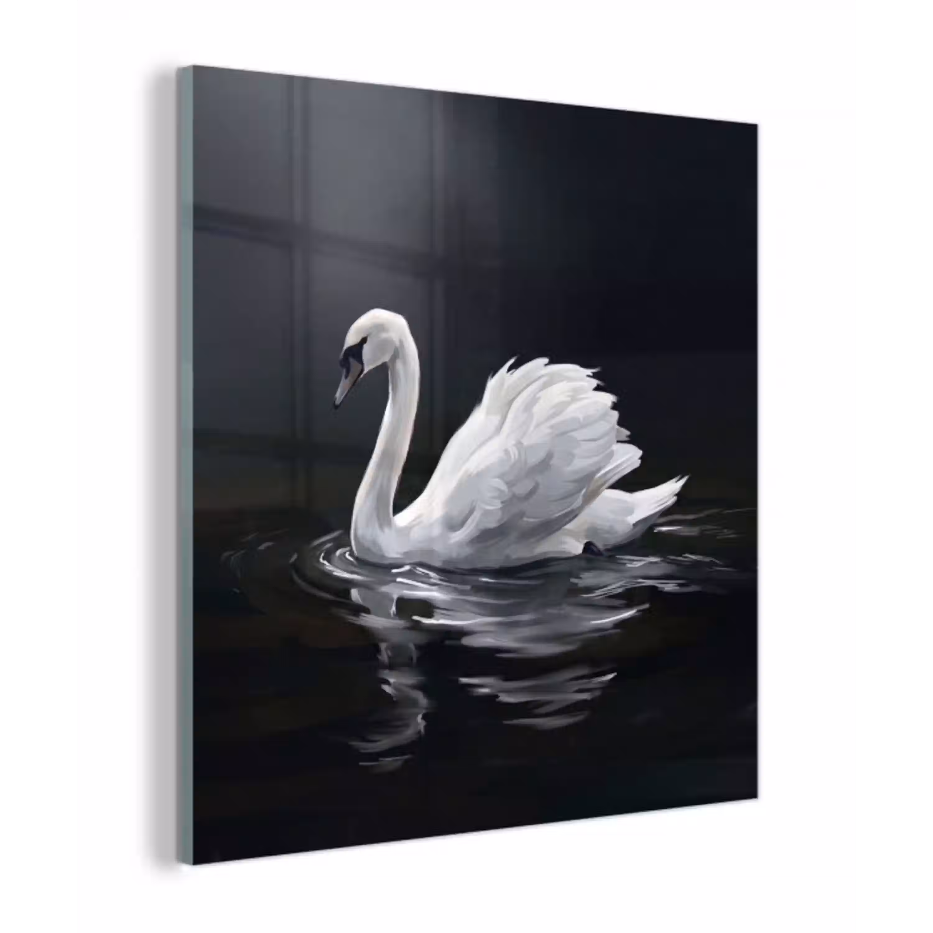 Zwaan - Water - Natuur - Realistisch - Wit plexiglas 5mm klein -z3d