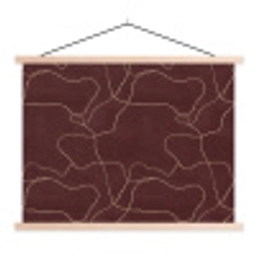Abstract - Modern - Bruin textielposter latten blank klein 122 -3d