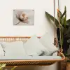 Bloem - Beige - Crème tuinposter los doek klein -sfeer7