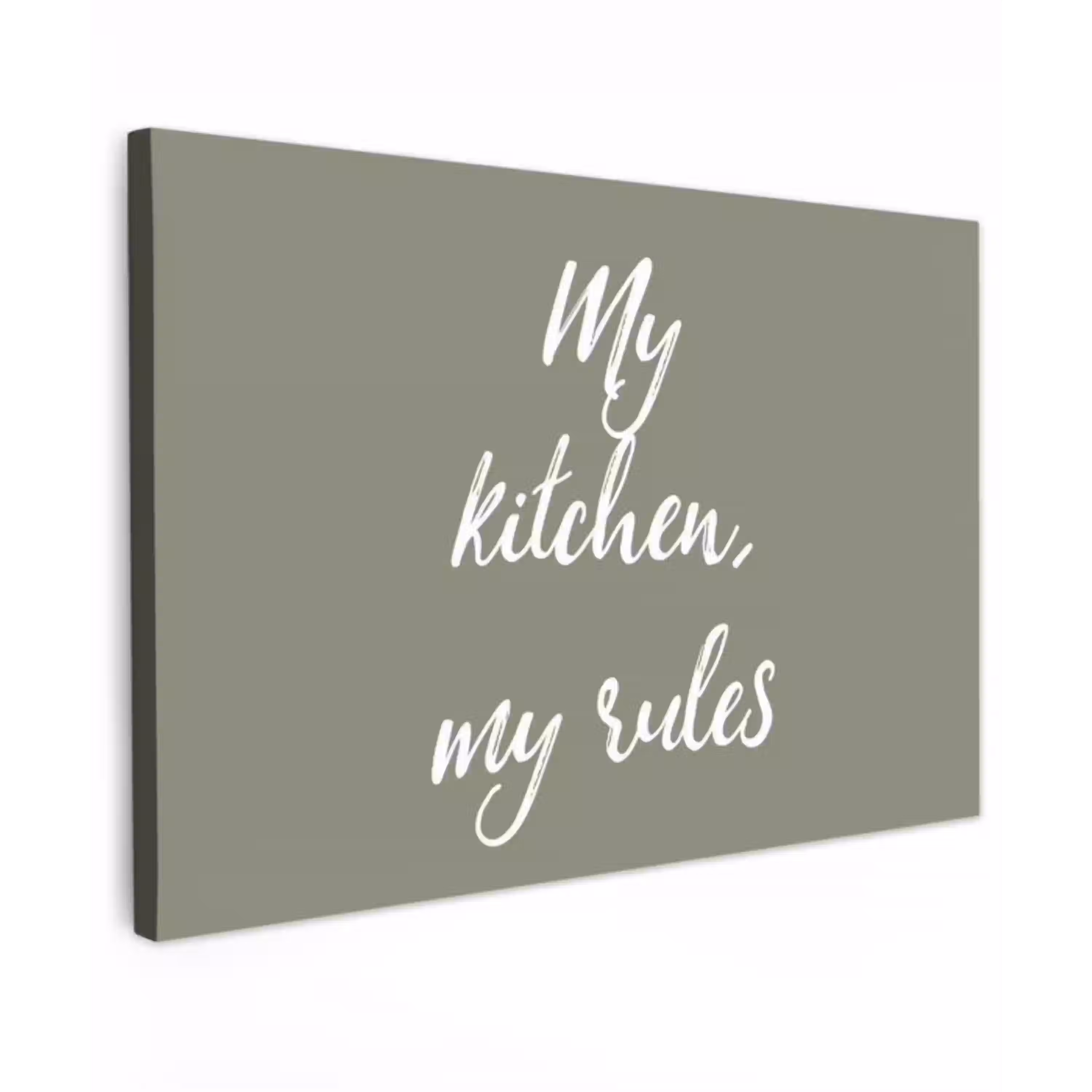 My kitchen, my rules - Spreuken - Quotes canvas 2cm klein -z3d