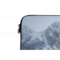 Schotse Hooglander - Sneeuw - Bergen - Winter laptophoes neopreen klein -detail