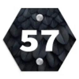 Zwarte veren - Traditioneel Naambord Hexagon klein -3d