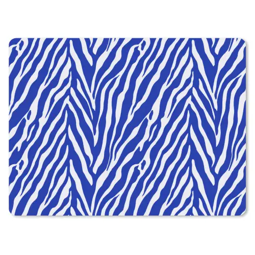 Zebra - Patroon - Kobalt - Blauw muismat rubber klein 262 -3d