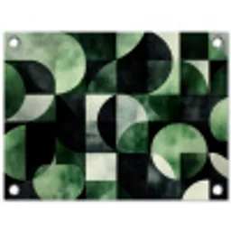 Abstract - Groen - Vormen tuinposter los doek klein -3d