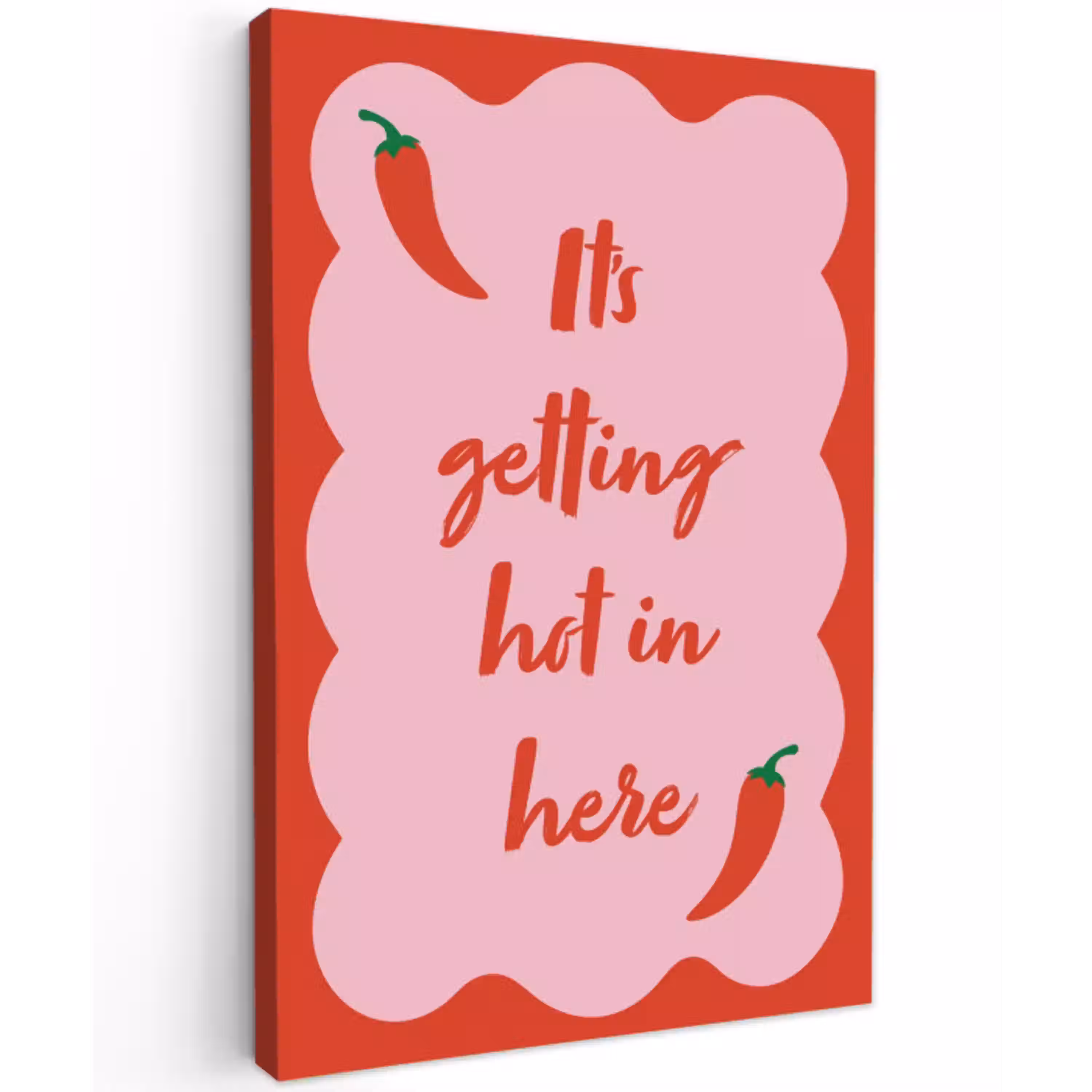 Chilipeper - Red - Hot - Quotes canvas 2cm klein -z3d