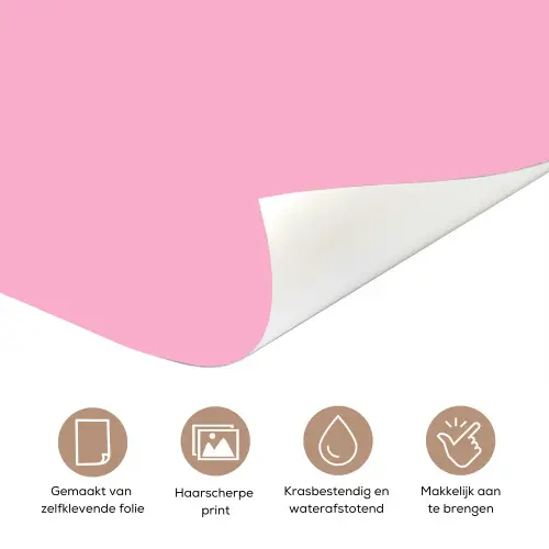 Toedeloe - Roze - Minimalistisch deurposter klein -closeup_NL