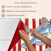 Vissen - Verticale strepen - Blauw - Rood keuken achterwand spatscherm klein -spatscherm_NL