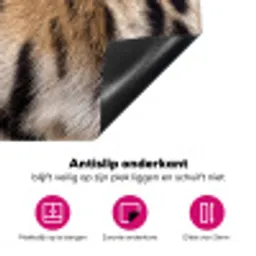 Tijgervacht - Klassiek - Zwart Inductie beschermer vinyl 3mm klein -wsfeer4_website