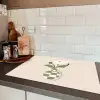 Bloem - Wit - Vaas - Quote Inductie beschermer vinyl 3mm klein -sfeer3