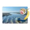 Strand - Schild - Water - Blauw Placemat vinyl groot -zzzproduct_Kitchenyeah-website