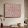 Donkerblauw - Roze - Patroom - Symmetrisch Textielframe zwart klein 947 -sfeer3