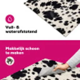 Patroon - Vacht - Zwart - Wit Inductie beschermer vinyl 3mm klein -wsfeer6_website
