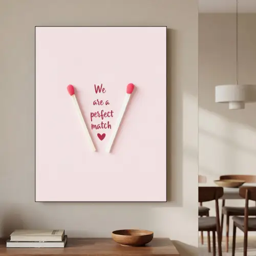 Perfect - Minimalistisch - Valentijn Textielframe zwart klein -sfeer2