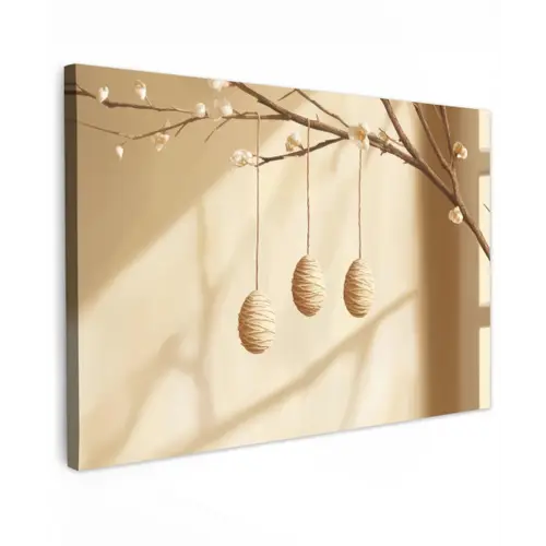 Beige - Paastak - Eieren canvas 2cm klein -z3d