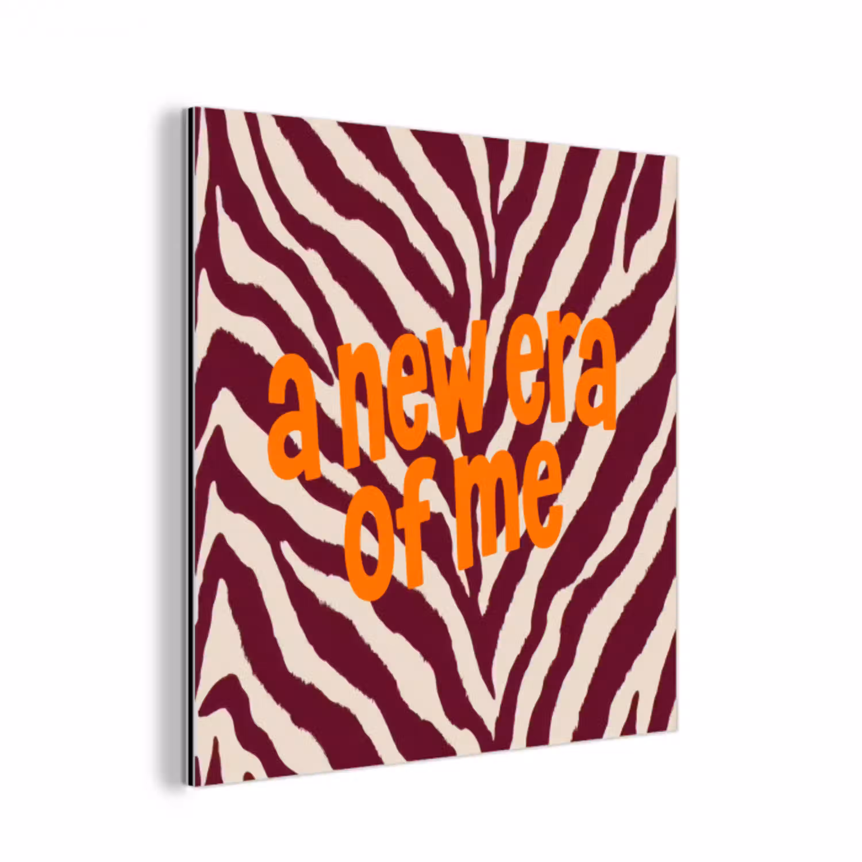 New era - Bordeaux - Zebraprint aluminium wit klein -3d