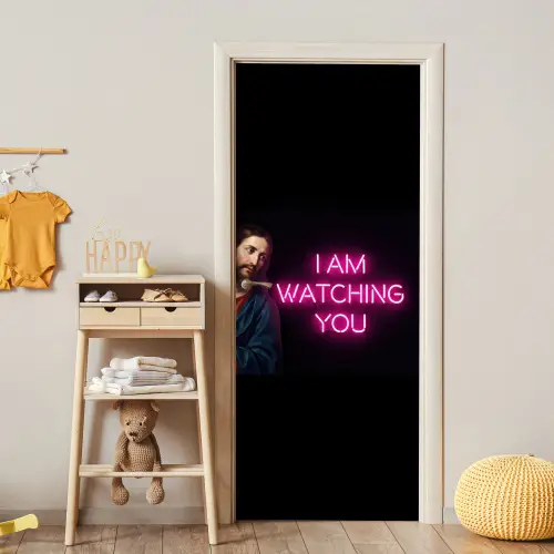 Man - Tekst - Neon deurposter klein -sfeer4
