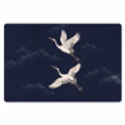 Kraanvogels - Nachthemel - Blauw Placemat vinyl groot -zzsfeer1_Kitchenyeah-website