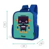 Groene robot Kinderrugzak - Blauw middel -productfoto_formaten