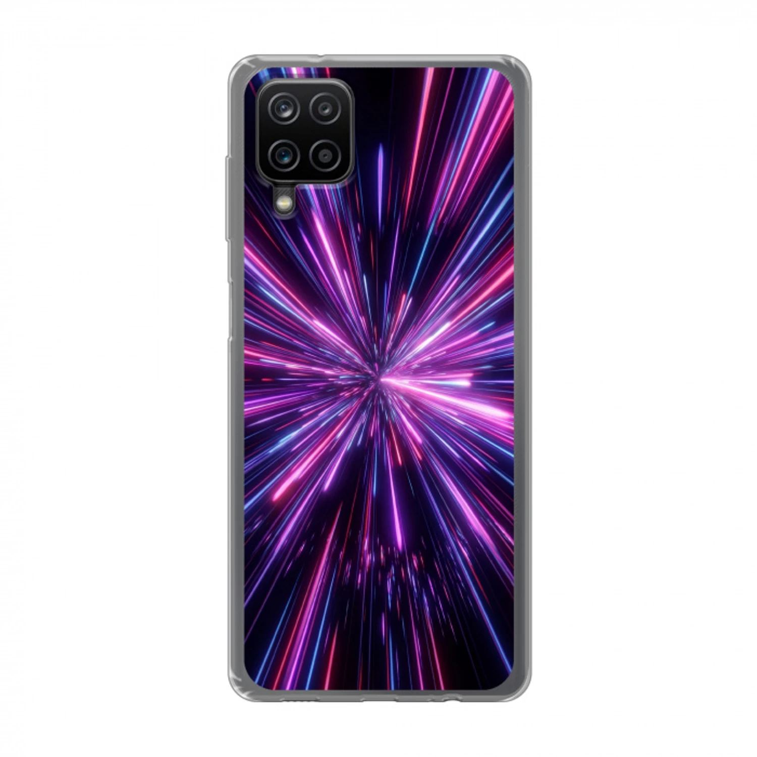 Lichtsnelheid - Ruimte - Roze - Paars Telefoonhoesje Samsung Galaxy A12 klein -3d