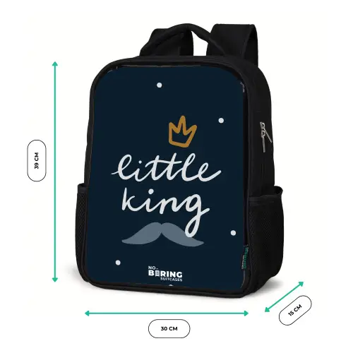 Little king met stippen Rugzak - Zwart middel -productfoto_formaten