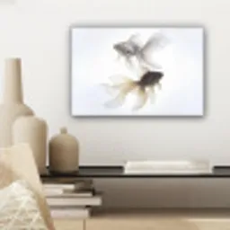 Goudvissen - Modern - Wit canvas 2cm klein -sfeer6