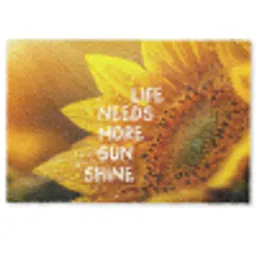 Zonnebloem - Close up - Geel - Quote Deurmat klein -zkaufland3d