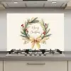 Kerstkrans - Kerst - Goud - Beige keuken achterwand spatscherm klein -3d_website