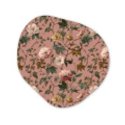 Bloemen - Klassiek - Roze Wandcirkel Organisch Aluminium middel 851 -3d