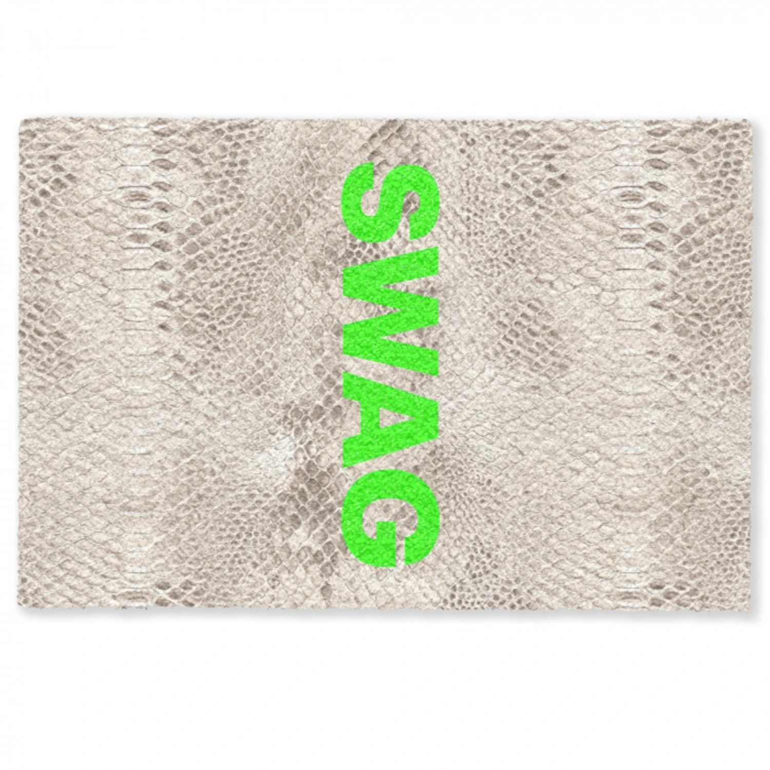Slangenprint - SWAG - Neon - Groen Deurmat klein -zkaufland3d