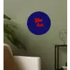 Yes fun - Rood - Blauw - Stippen Wandcirkel behangsticker klein -sfeer2
