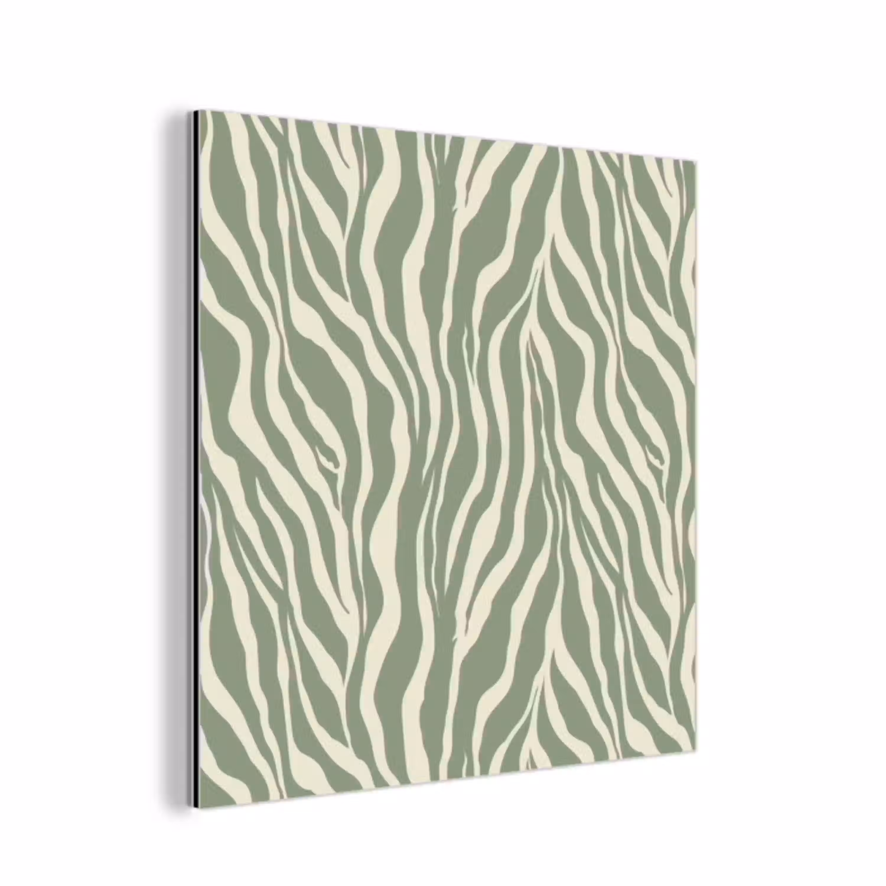 Zebra - Motief - Groen aluminium wit klein 46 -3d
