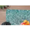 Badeend - Zwemband - Geel muismat rubber klein -closeup